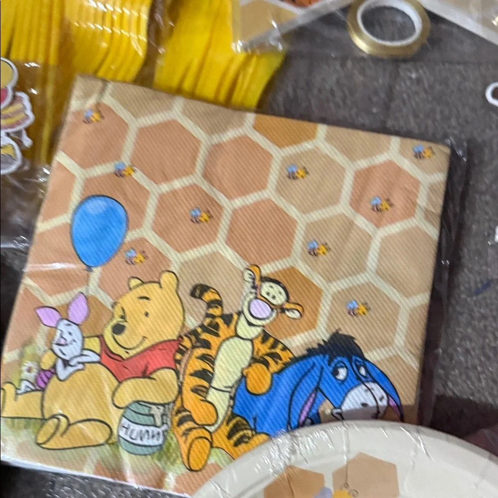 Winnie the Pooh Party Supplies Set - Yellow and Red everything you need!